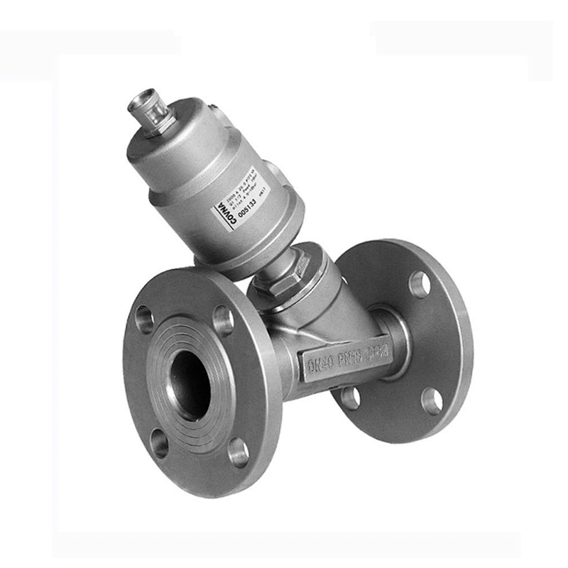 Steam Control Double Acting 1/2 inch SS Flanged Pneumatic Actuator Angle Seat Valve