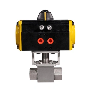 COVNA DN40 1.5 inch 2 Way 5000PSI High Pressure 316 Stainless Steel Pneumatic Actuated Ball Valve