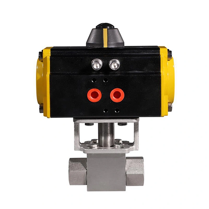 COVNA DN40 1.5 inch 2 Way 5000PSI High Pressure 316 Stainless Steel Pneumatic Actuated Ball Valve