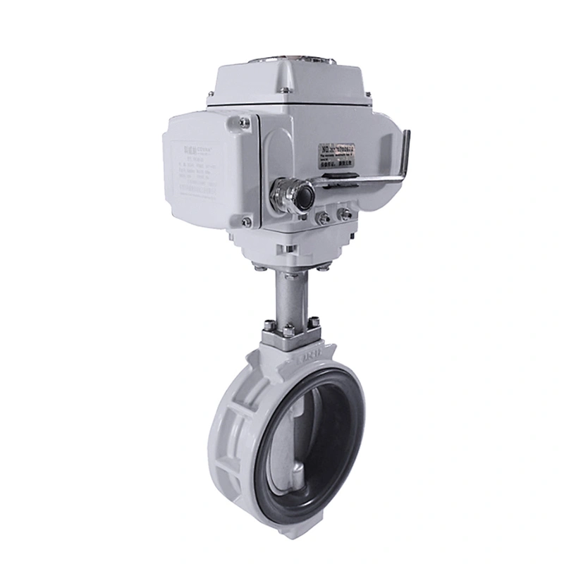 COVNA 300mm 12 inch JIS 5K 24V DC EPDM Rubber Seat Aluminium Body Motorized KITZ Butterfly Valve