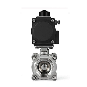 COVNA DN25 1 inch 2 Way 3PC 1000 WOG 316 Stainless Steel Single Acting Pneumatic Actuator Steam Ball Valve