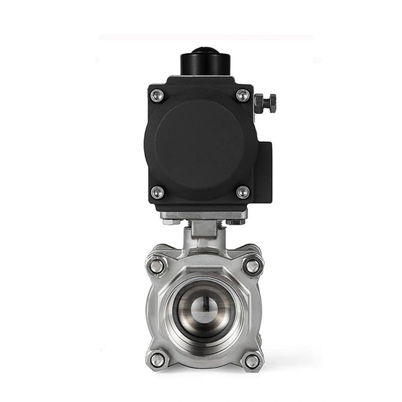 COVNA DN25 1 inch 2 Way 3PC 1000 WOG 316 Stainless Steel Single Acting Pneumatic Actuator Steam Ball Valve