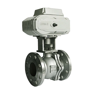 COVNA DN50 2 inch 2 Way 24V DC ANSI Class 150 SS304 Flange Ball Valve with On Off Electric Actuator