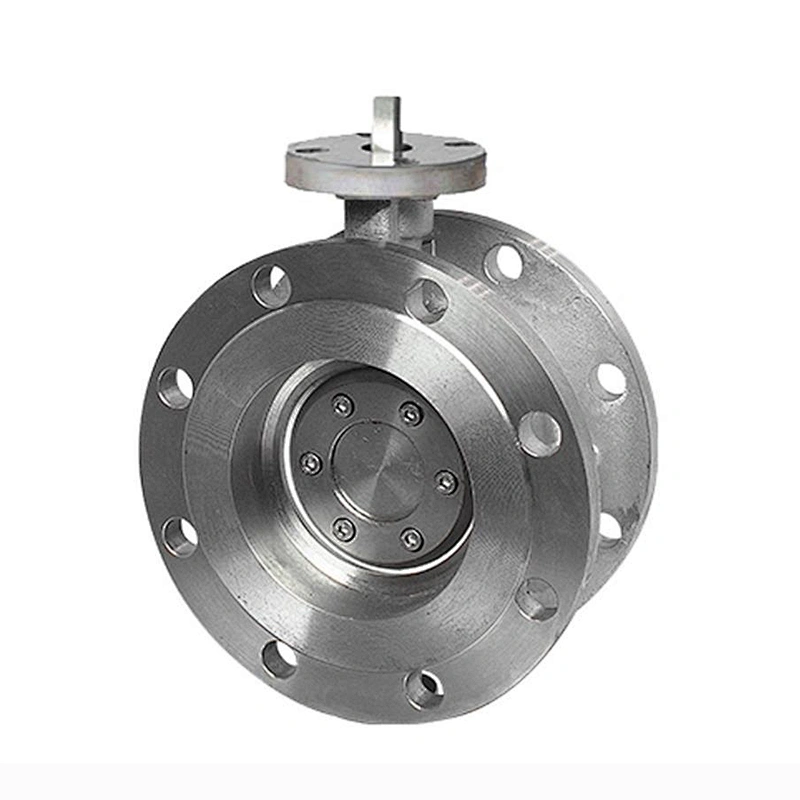 COVNA PN16 High Performance Metal Seat Double Flange Type 304 Stainless Steel Pneumatic Actuated Butterfly Valve