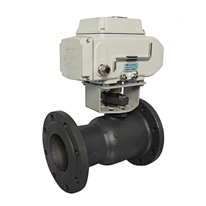 COVNA DN50 2 inch 2 Way 1PC 110VAC Double Flange Type Carbon Steel Ball Valve with Electric Drive