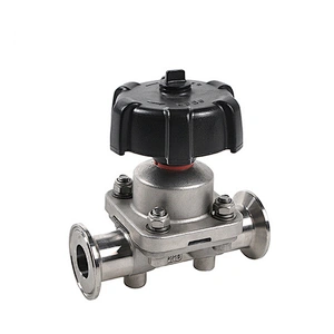 COVNA Food Grade CF8M Stainless Steel Manual Sanitary Clamp Saunders Diaphragm Valve