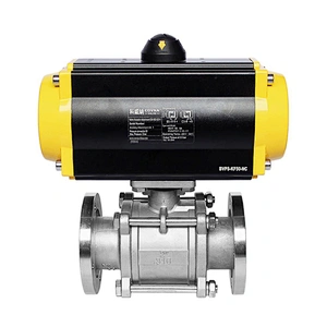 COVNA DN50 2 inch 2 Way 1000 WOG 316 Stainless Steel Vacuum Ball Valve with Pneumatic Actuator