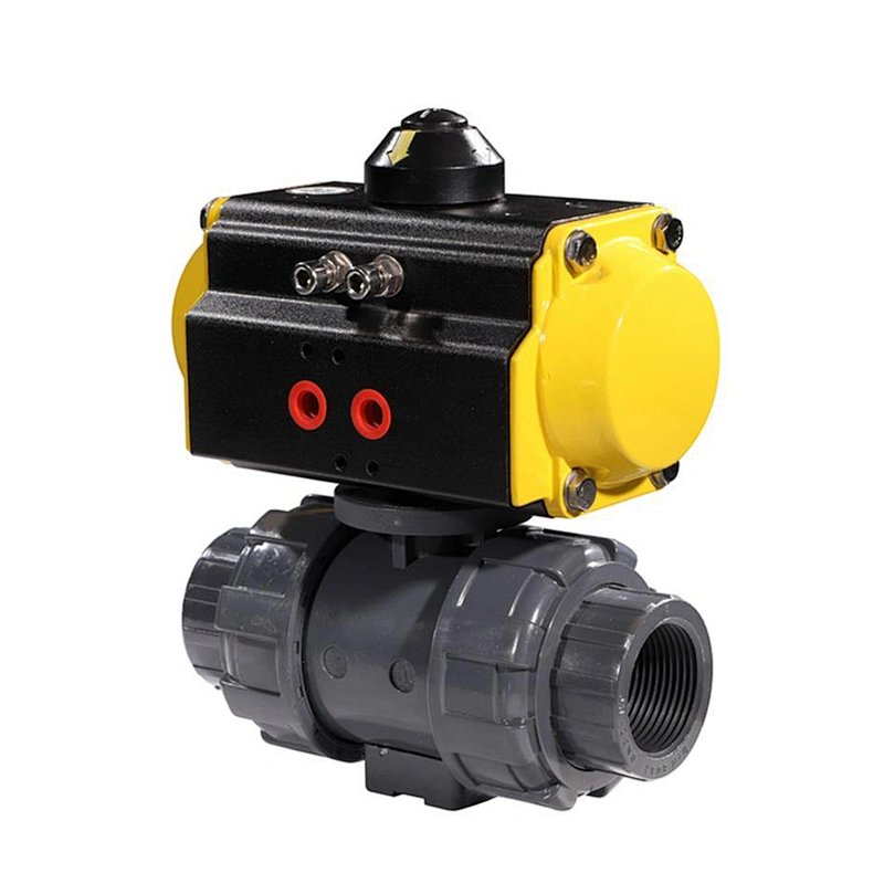 Ball Valve Manufacturer PVC Plastic Air Flow Pneumatic Control Ball Valve
