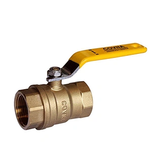 COVNA DN25 1 inch 2 Way Full Port 300 WOG NPT Threaded Brass Lockable Ball Valve with Lever Handle