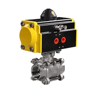 COVNA DN15 1/2 inch 2 Way 3 Piece 1000 WOG High Pressure CF8M Stainless Steel Air Actuated Ball Valve