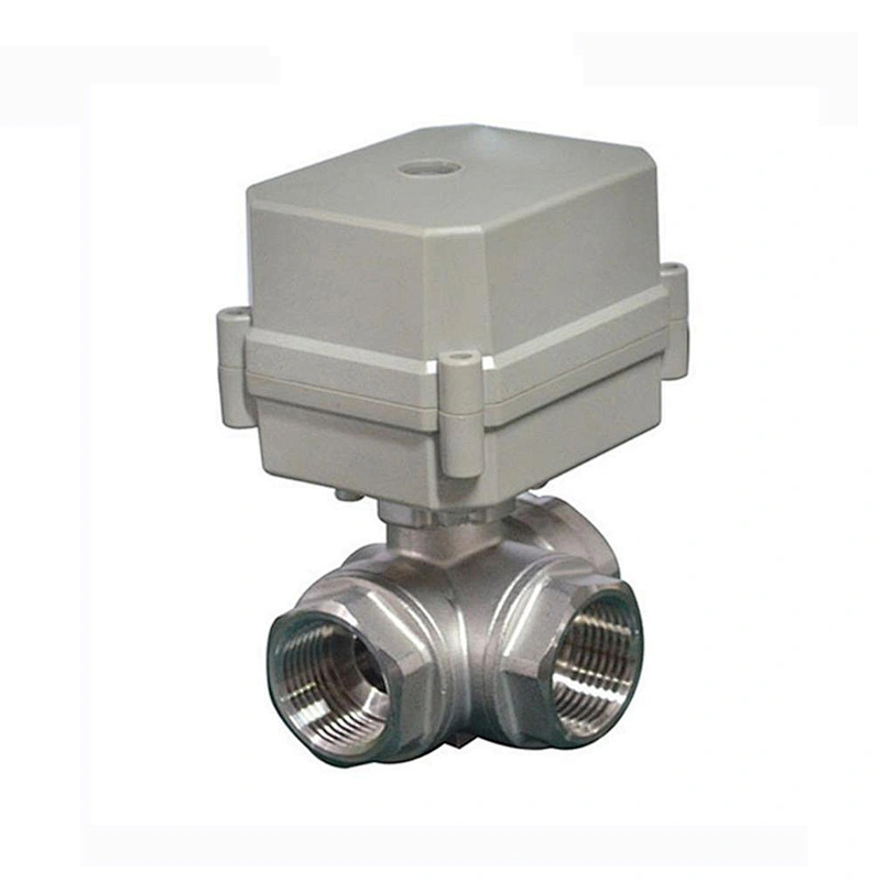 DC 24V Motor Drive Stainless Steel Mini Ball Valve With Actuator