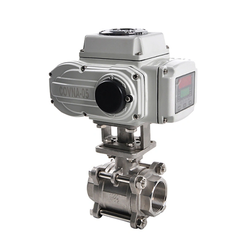 12V 24V 220V 3 PCS Stainless Steel On Off Type Electric Actuator Motorized Water Flow Control Ball Valve