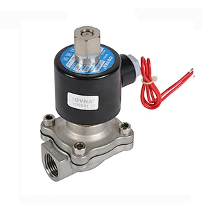 COVNA 2 Way 24 Volt Normally Open 304 Stainless Steel Electric Solenoid Water Valve