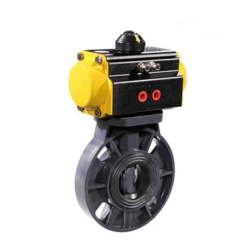 COVNA HK59 2inch UPVC butterfly double acting Pneumatic Actuated Valve