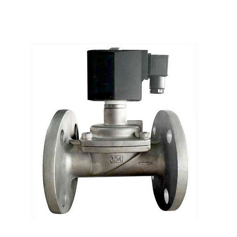 DN50 High Temperature Stainless Steel Flange Piston Solenoid Valve for Steam