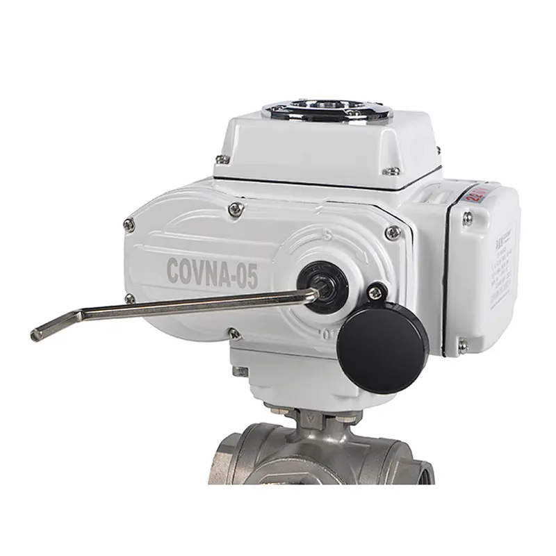 Hot Sale 3 Way 24V DC Electric Actuator Water Control Ball Valve
