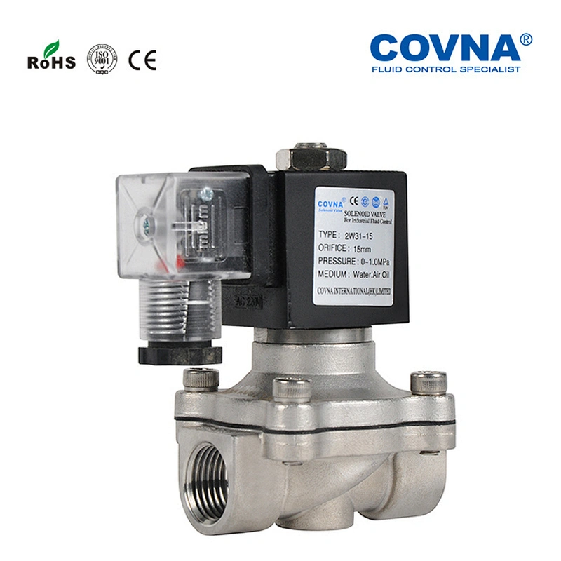 2/2way Pilot Operated Direct Acting Normally Closed Solenoid Valve 24VDC