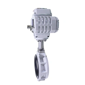 COVNA 300mm 12 inch JIS 5K 24V DC EPDM Rubber Seat Aluminium Body Motorized KITZ Butterfly Valve