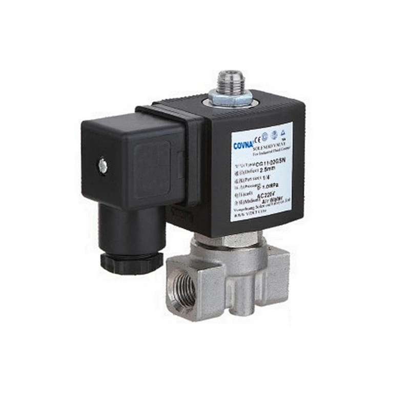 COVNA  DN10 3/8 inch 3/2 DC AC Normally Closed Stainless steel  Water Air Micro Solenoid Valve