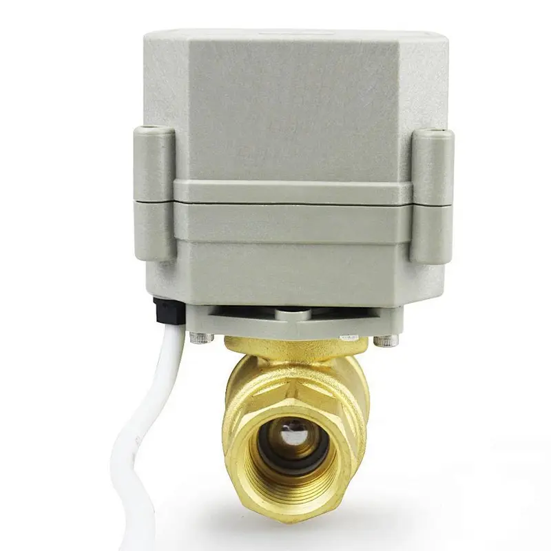 24V DC 4-20mA Mini brass ball valve electric control