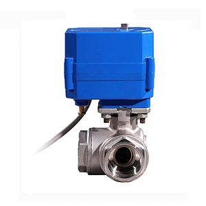 CWX-15N Series DN15 1/2 inch 3 Way T Port 12V DC Stainless Steel Electric Water Flow Control Ball Valve