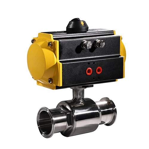 COVNA HK56-W 3/4 inch 2 Way  Double acting Type 304 Stainless Steel sanitary Pneumatic Actuated Ball Valve