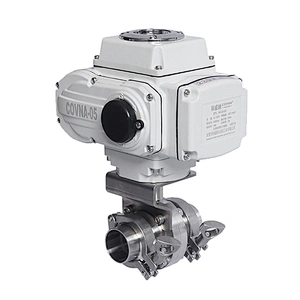COVNA DN50 2 inch 220V AC Tri Clamp Connection Food Grade Stainless Steel Motor Operated Sanitary Butterfly Valve