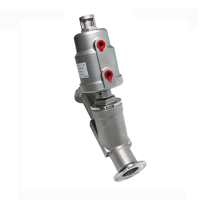 Tri Clamp Two Way Double Acting 1 inch Stainless Steel Water Air Steam Pneumatic Angle Seat Valve