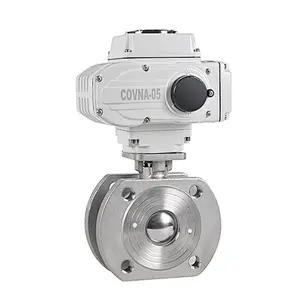 COVNA DN40 1.5 inch 24V DC Italy Wafer Type Flanged 304 Stainless Steel Motor Operated Ball Valve