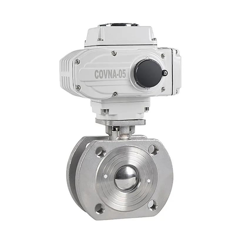 COVNA DN40 1.5 inch 24V DC Italy Wafer Type Flanged 304 Stainless Steel Motor Operated Ball Valve