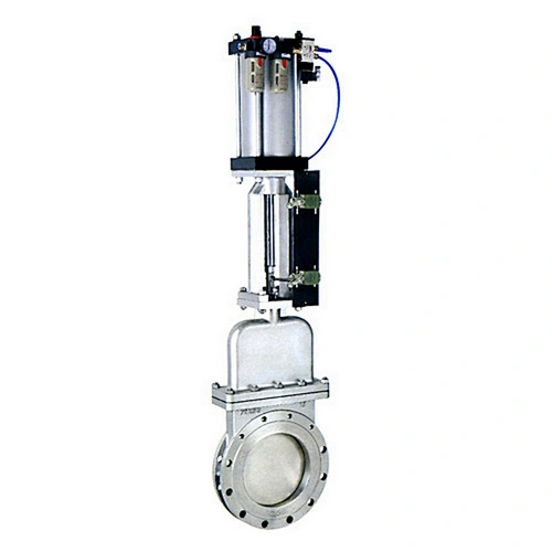4 inch Double Flanged 304 Pneumatic Actuator Air Operated Knife Gate Valve