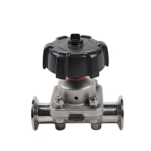 COVNA Food Grade CF8M Stainless Steel Manual Sanitary Clamp Saunders Diaphragm Valve