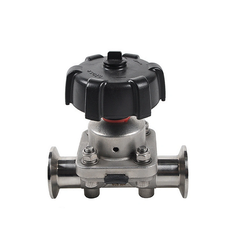 COVNA Food Grade CF8M Stainless Steel Manual Sanitary Clamp Saunders Diaphragm Valve