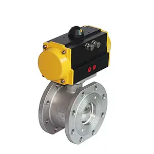 COVNA DN50 1.5 inch Italy Wafer Type Flanged SS304 Double Acting Pneumatic Actuator Ball Valve