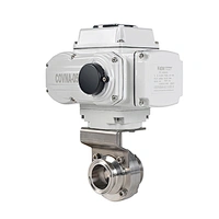 COVNA DN50 2 inch 220V AC Tri Clamp Connection Food Grade Stainless Steel Motor Operated Sanitary Butterfly Valve