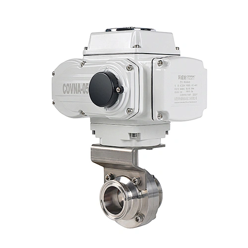COVNA DN50 2 inch 220V AC Tri Clamp Connection Food Grade Stainless Steel Motor Operated Sanitary Butterfly Valve