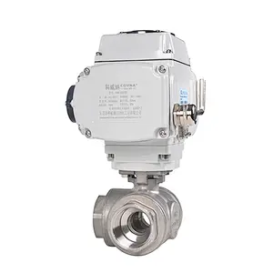 Hot Sale 3 Way 24V DC Electric Actuator Water Control Ball Valve