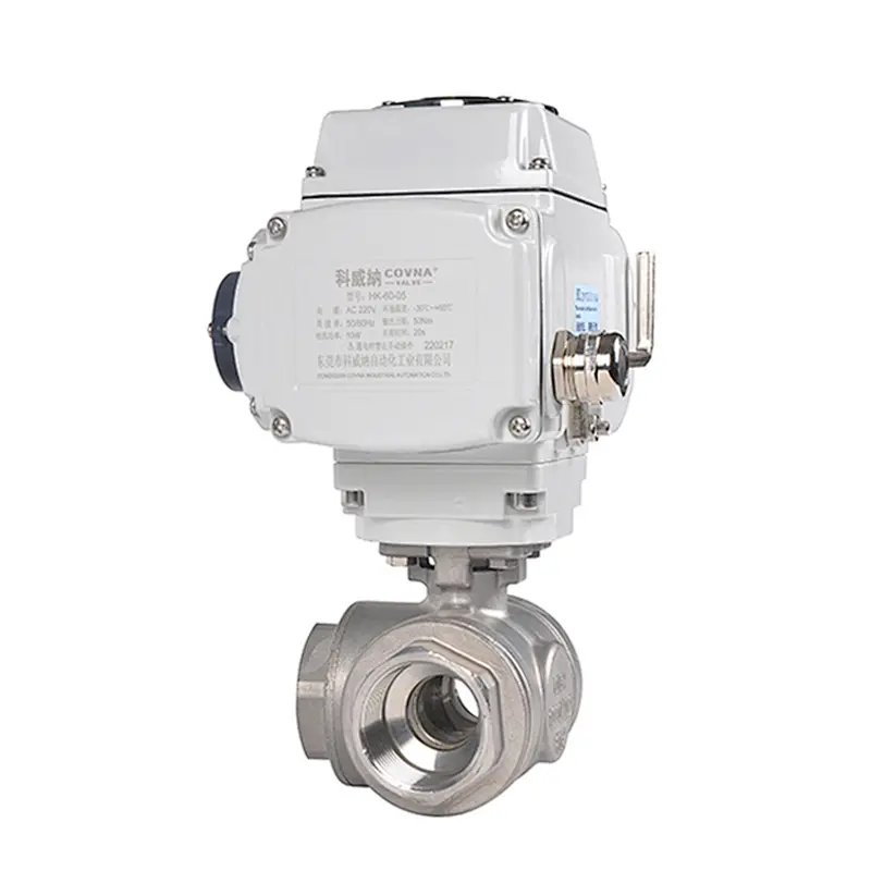 Hot Sale 3 Way 24V DC Electric Actuator Water Control Ball Valve
