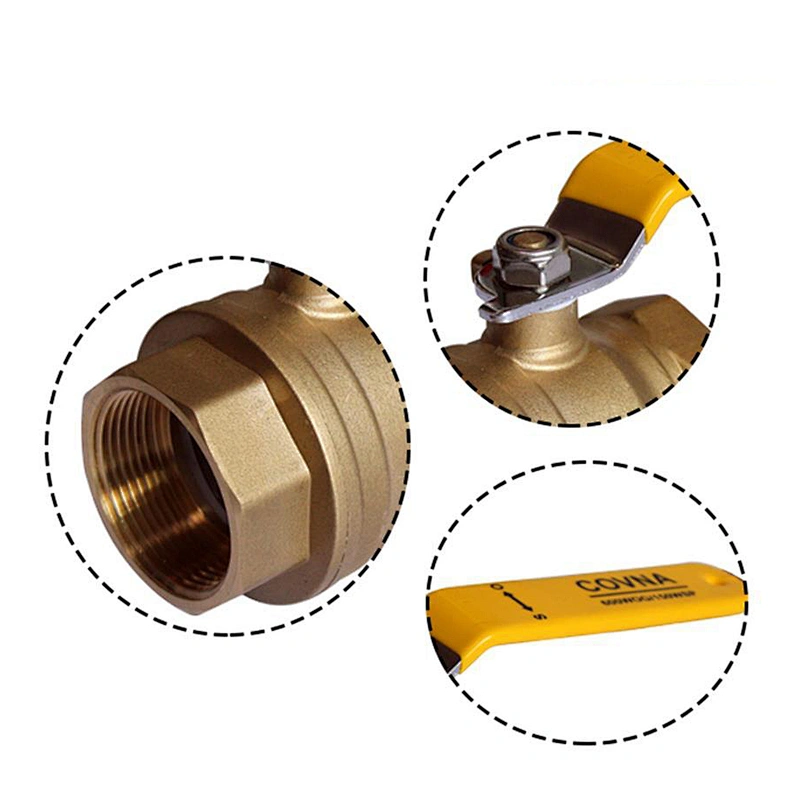 COVNA 2 inch Lockable CW617N PN40 Brass Manual Ball Valve