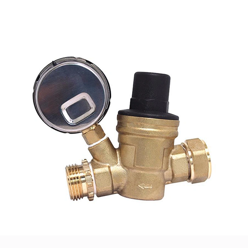 COVNA 3/4 inch Lead-Free Brass Low Pressure Adjustable RV Water Pressure Regulator Valve