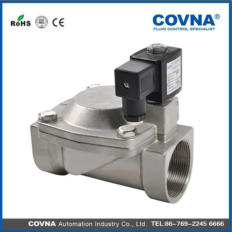 electric diaphragm valve brass threaded 3/4 female 1/4 pushfit solenoid valve