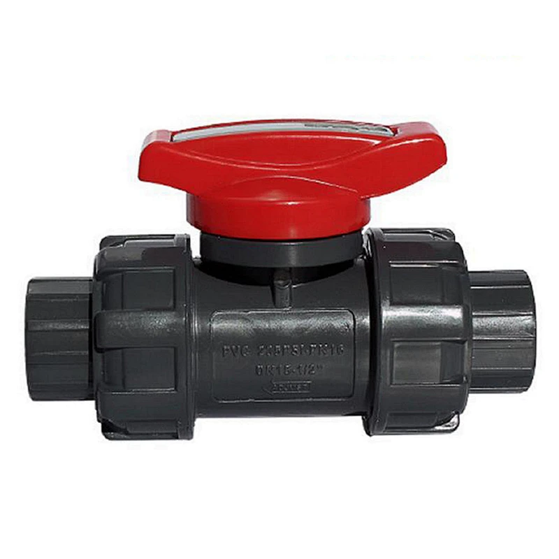 COVNA DN15 1/2 inch 2 Way Full Port Lever Operated PVC Plastic True Union Ball Valve
