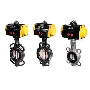 Pneumatic Control Wafer Lug Pneumatic Actuator Butterfly Valve