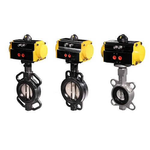 Pneumatic Control Wafer Lug Pneumatic Actuator Butterfly Valve