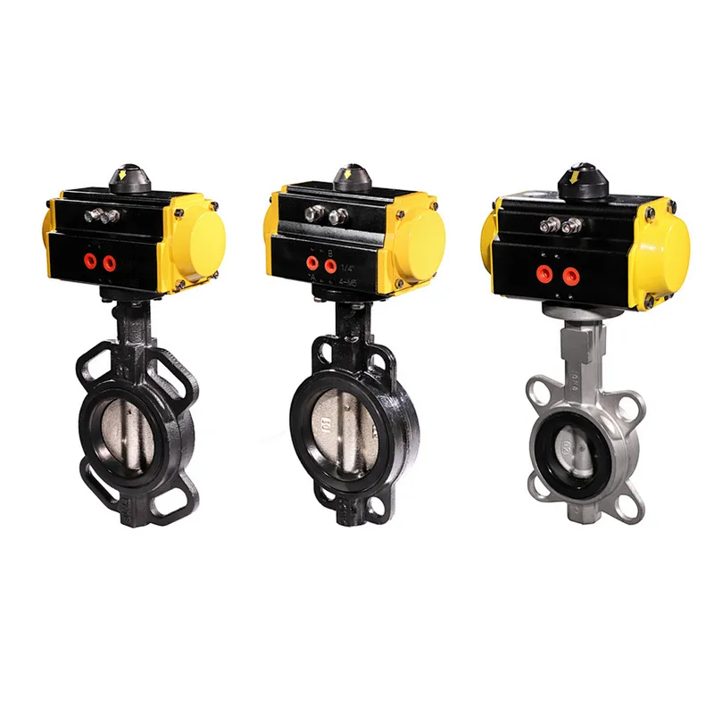 Pneumatic Control Wafer Lug Pneumatic Actuator Butterfly Valve