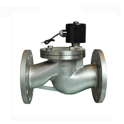 Pilot Operated 12V DC Stainless Steel Flange Gas Air Solenoid Valve