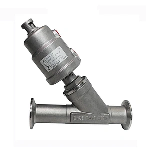 Tri Clamp Two Way Double Acting 1 inch Stainless Steel Water Air Steam Pneumatic Angle Seat Valve