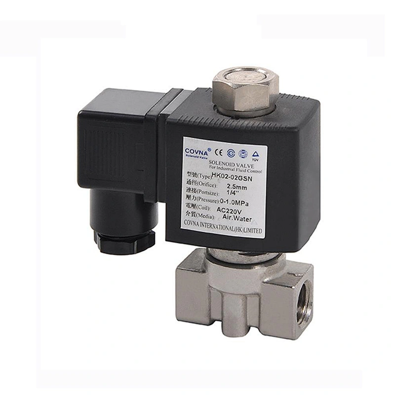 COVNA DN6 1/8 inch 2 Way DC24V Normally Closed Stainless Steel Mini Solenoid Valve