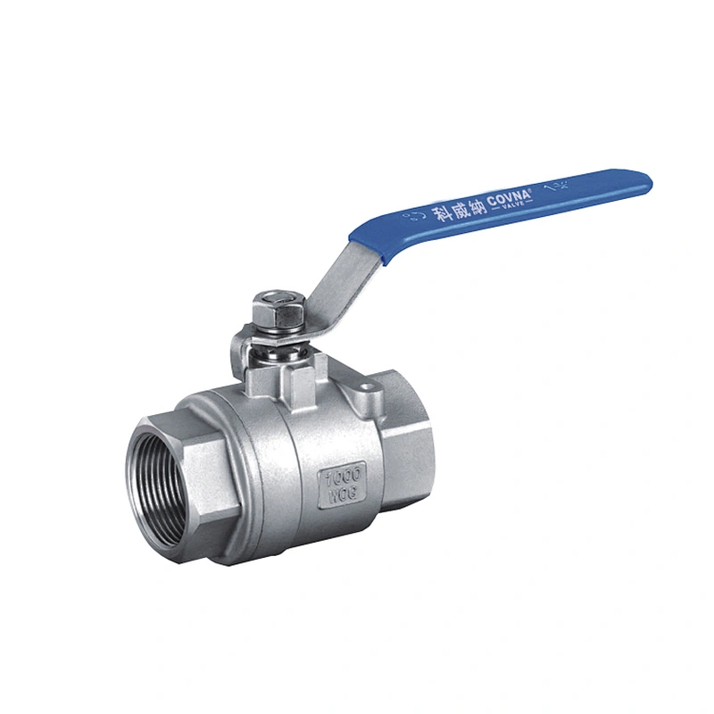 COVNA DN15 1/2 inch 2 Way 2PC 1000 WOG PSI High Pressure NPT Threaded CF8M Stainless Steel Handle Ball Valve