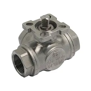 COVNA DN25 1 inch 3 Way L Port 800 WOG 24 Volt CF8M Stainless Steel Motor Operated Ball Valve